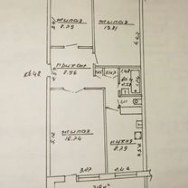 3-к. квартира, 66,6 м², 5/5 эт., Дагда
