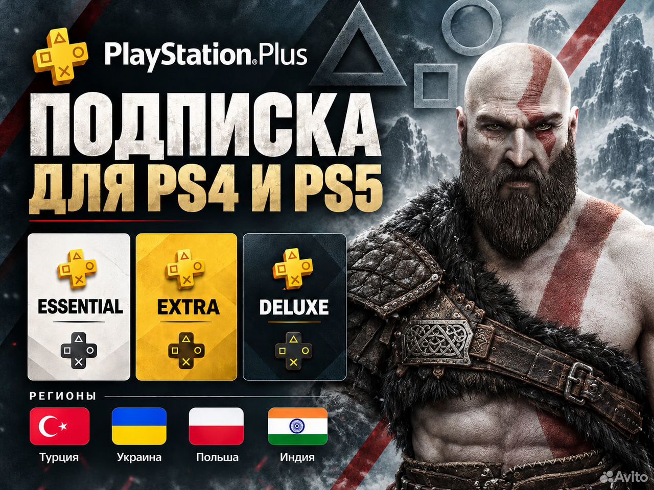 Подписка Ps Plus Безопасно PS4/PS5