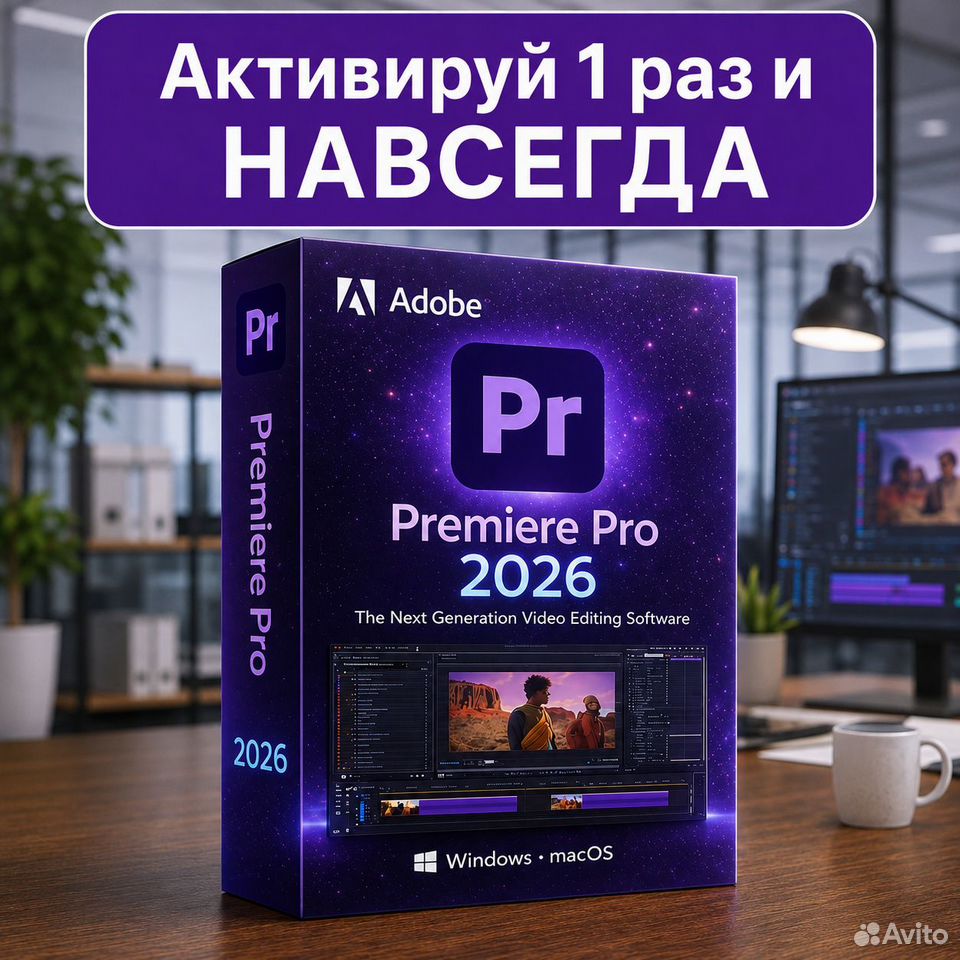 Adobe Premiere Pro 2026 навсегда